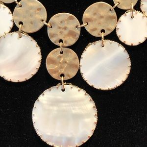 BOUTIQUE Jewelry - Genuine Shell & Hammered Gold Dangle Necklace BOUTIQUE Jewelry - Genuine Shell & Hammered Gold Dangle Necklace